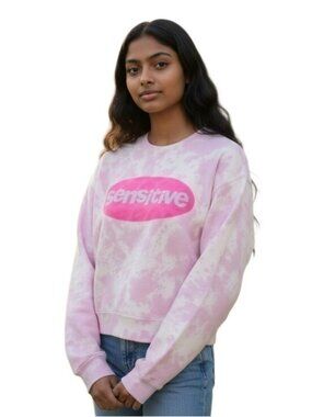 BSR By -BSR By Samii Ryan Sensitive Tie Dye Sweatshirt In Pink Size XL